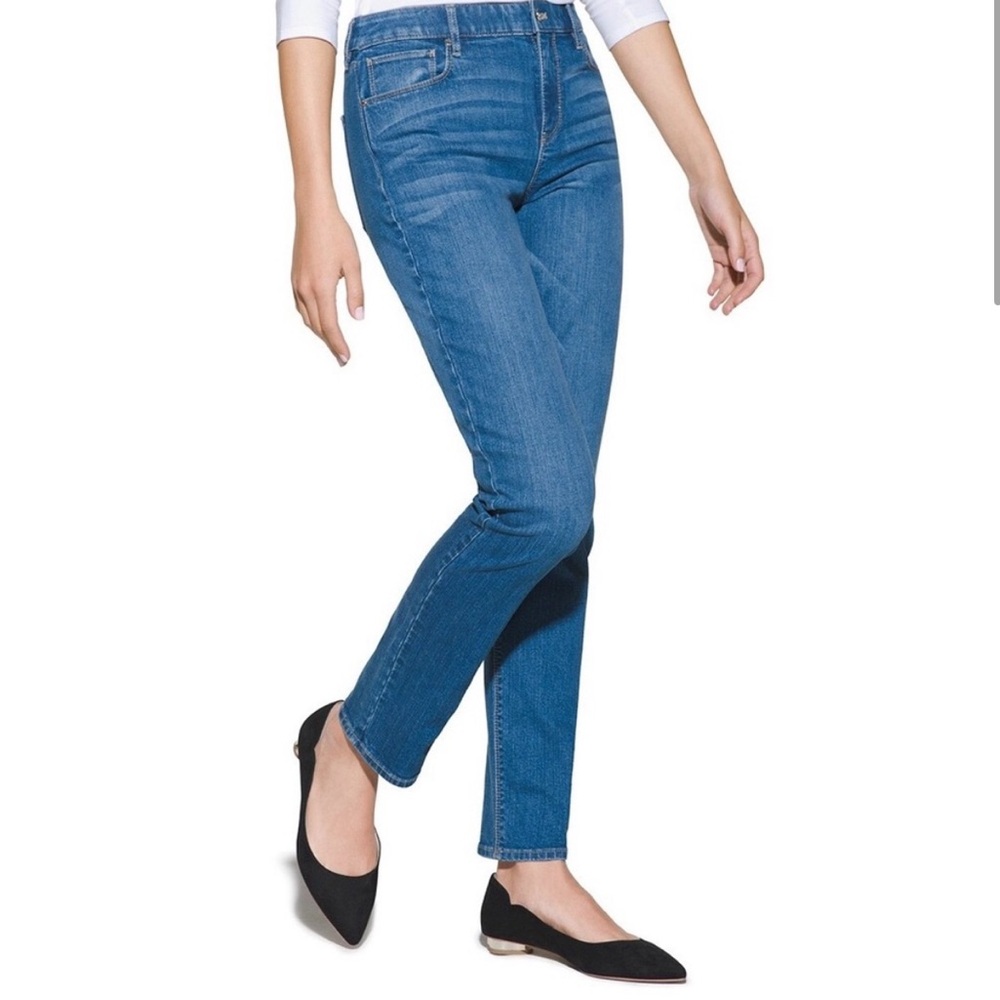 WHBM High-Rise Relaxed Slim Ankle Jeans - Size 8